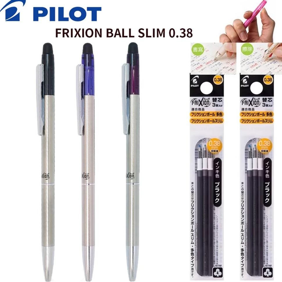 

1Pcs New Japan Pilot Frixion Ball Slim Biz Erasable Gel Pen Slim Body Mini Portable 0.38Mm Rollerball Pens Office Stationery