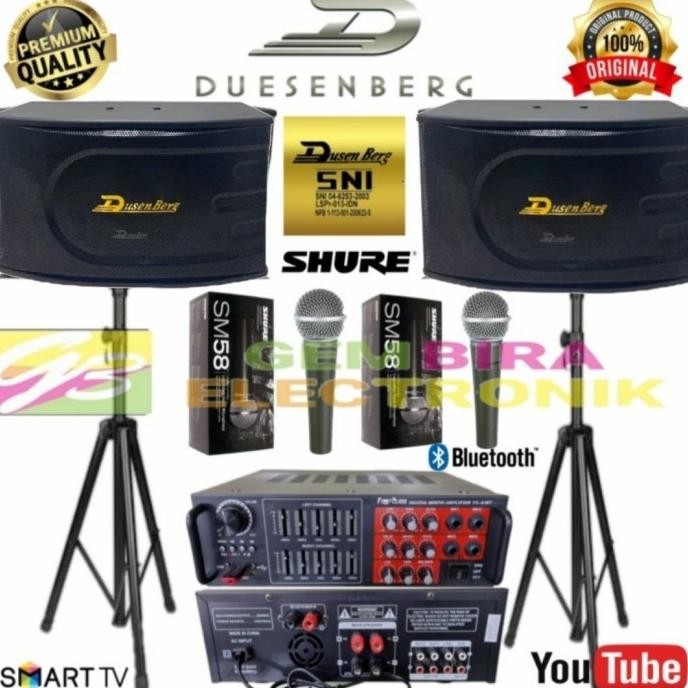 Terlaris Paket Karaoke Bluetooth Dusenberg 10 Inch & Ampli Dat 313 Karaoke Ori