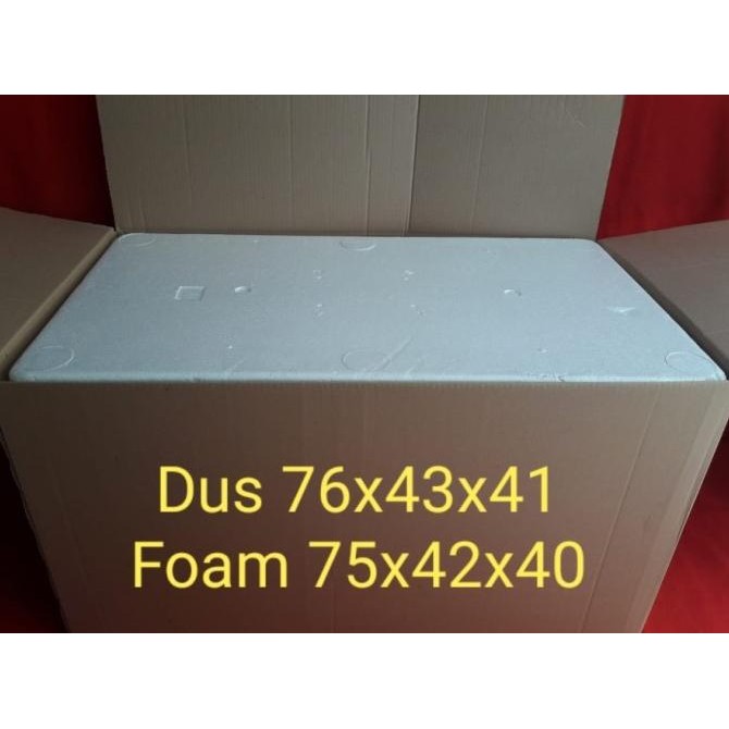 

Dus Kardus Karton + Box Sterofoam 75X42X40 Cm Polos - KHUSUS GOSEND