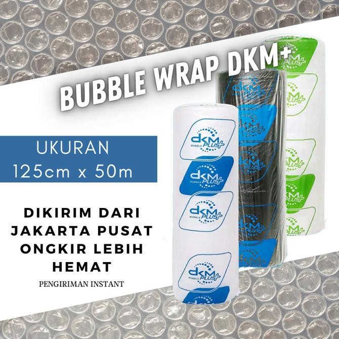 

tersedia plastik bubble wrap dkm+ bening tebal 125 x 50