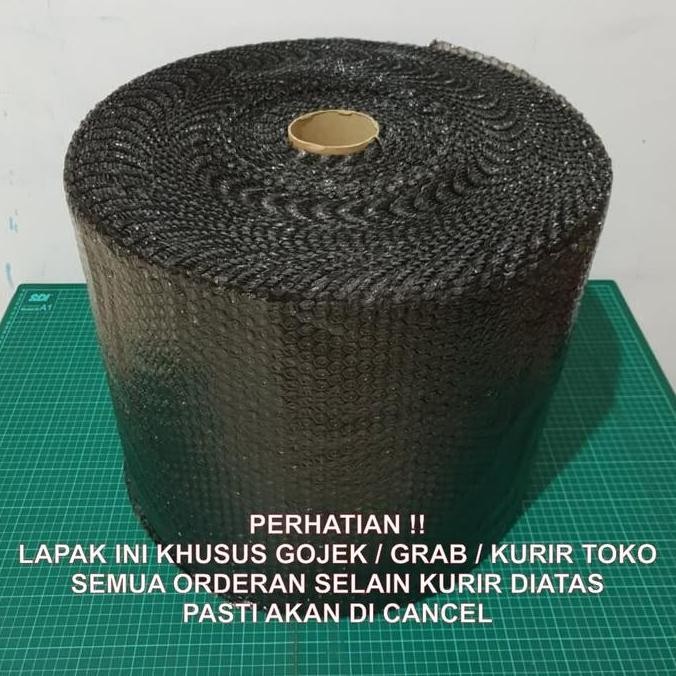 

tersedia [khusus gojek / grab] bubble wrap 50m x 40cm black (hitam)