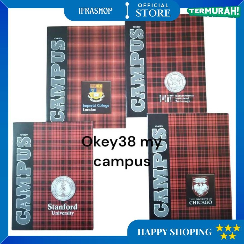 

1 Pack / 10 Buku Tulis Okey 38 My Campus( 10 Pcs ) D Gratis Ongkir