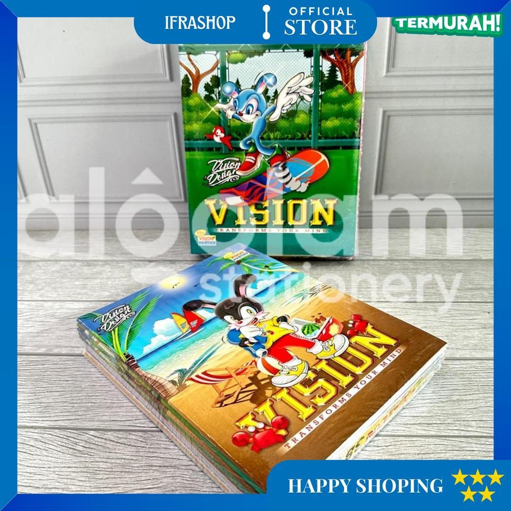 

Satu Pack ( 10 Pcs ) Buku Tulis Vision 38 D Termurah
