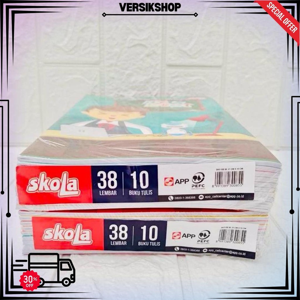 

(1 Pack) Buku Tulis Skola 38 Sinar Dunia / Skola 10X38 Lembar D Promo 4.4