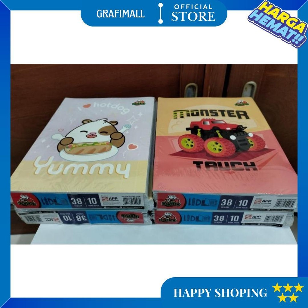 

[ Pak ] Buku Tulis Dodo By Sidu Isi 38 Lembar / Buku Tulis Murah Grosir (Isi 10 Buku) D Promo Puncak