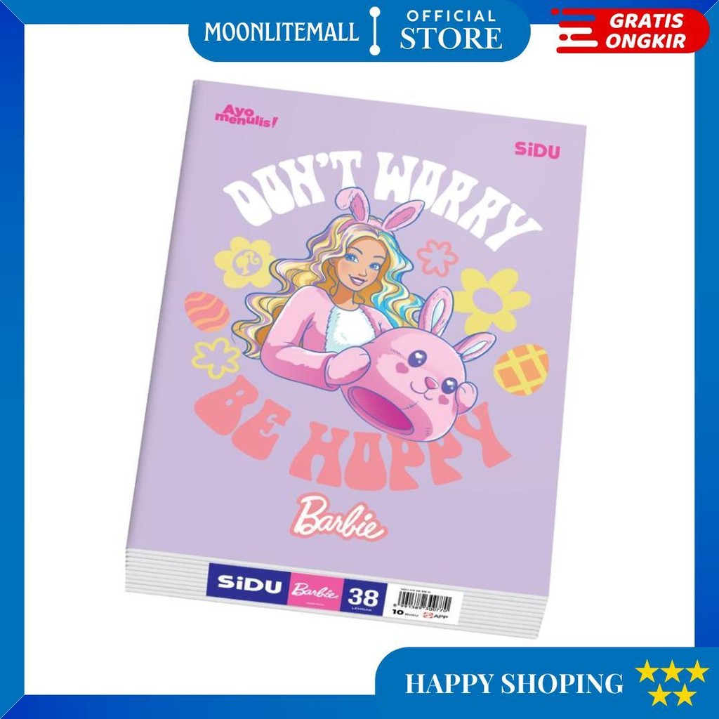 

Sidu Buku Tulis Barbie 38 Lembar - 10 Buku D Cod