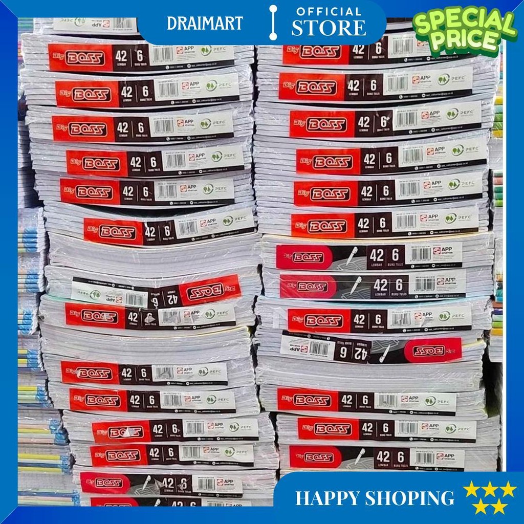 

(Pak) Buku Tulis Bigboss Sidu 42 Lembar / Buku Tulis Bigboss 42 Lembar 6 Pcs/ Buku Tulis Murah D Cod