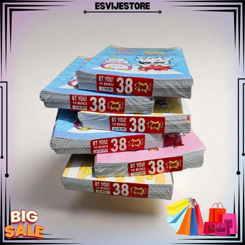 

Buku Tulis Isi 38 Lembar 1 Pack Isi 10 Buku D Best Seller