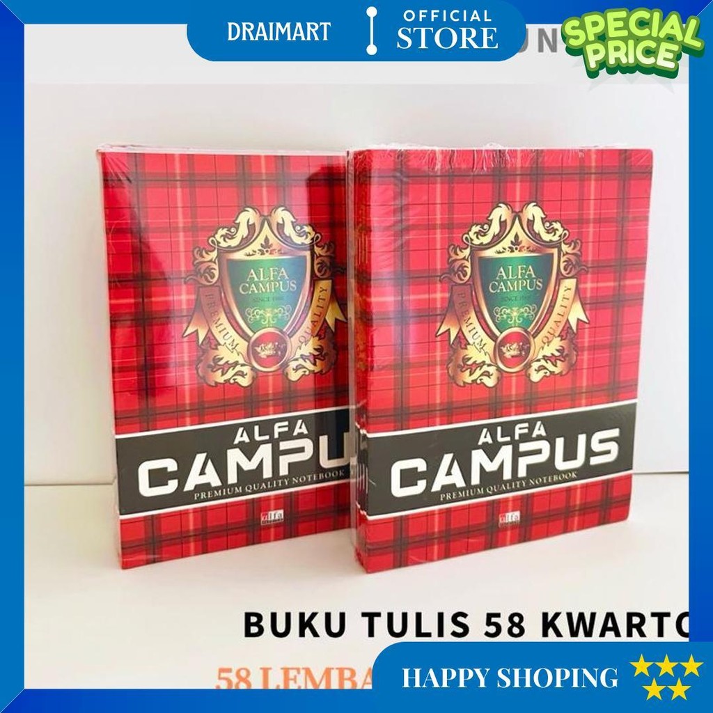

Buku Tulis Campus Kecil 58 / Kwarto 58 Alfa Campus D Best Seller
