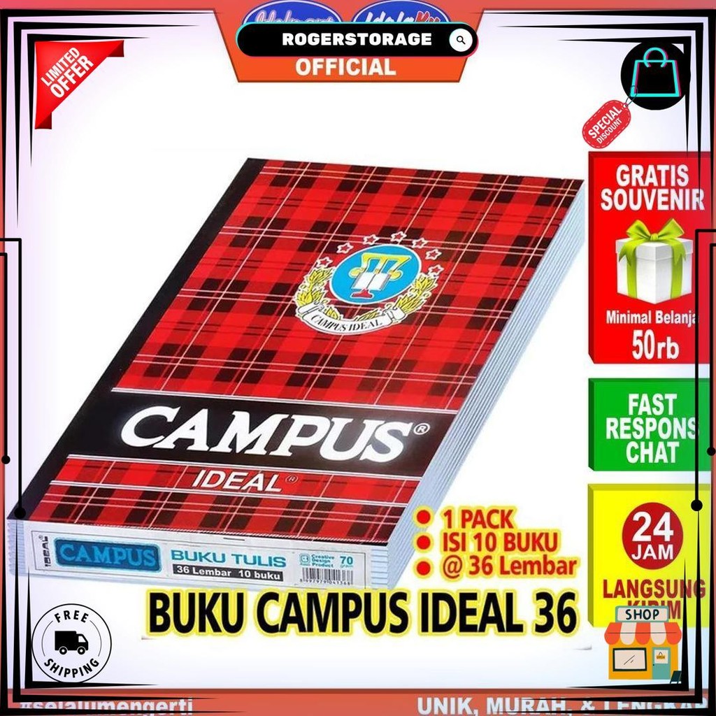 

Idolmart Buku Tulis Campus Ideal Isi 36 Lembar Surabaya D Gratis Ongkir
