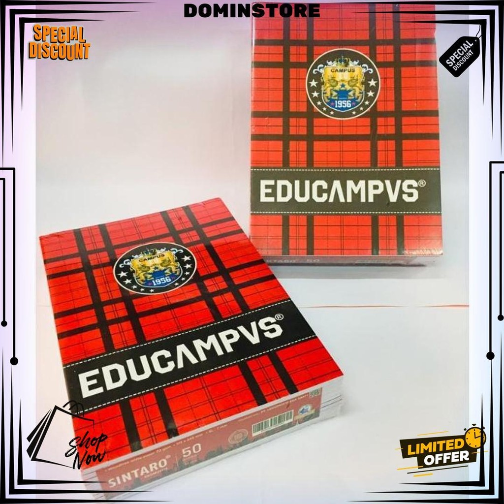 

Buku Tulis Campus 50 Lembar Boxy (10Pc) / Buku Tulis Big Boss D Best Seller