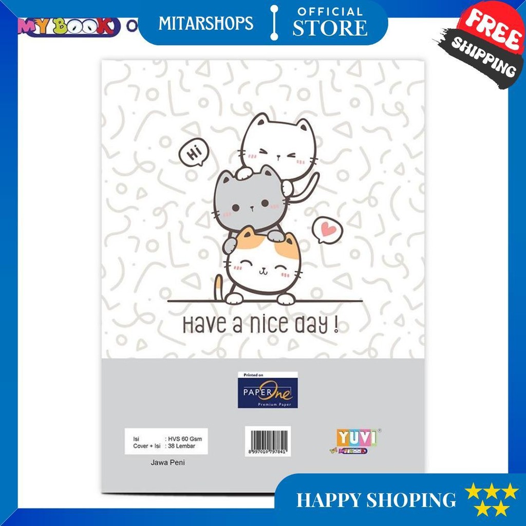 

My Book Yuvi Buku Tulis Cute 38 Lembar - 10 Buku D Promo Puncak