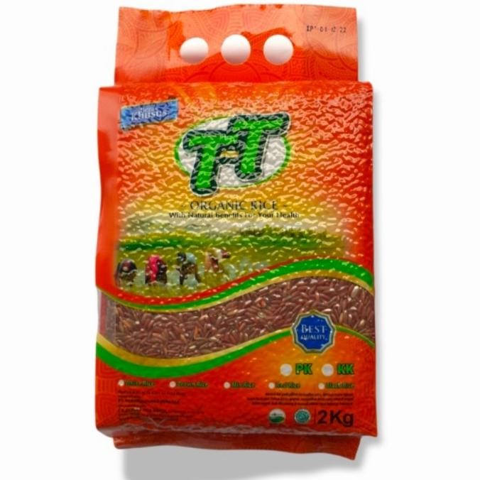 

tersedia beras merah tip top pecah kulit 2kg/organic red rice