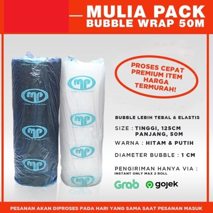 

tersedia (gojek/grab) bubble wrap mp/plastik buble packing muliapack 125cmx50m