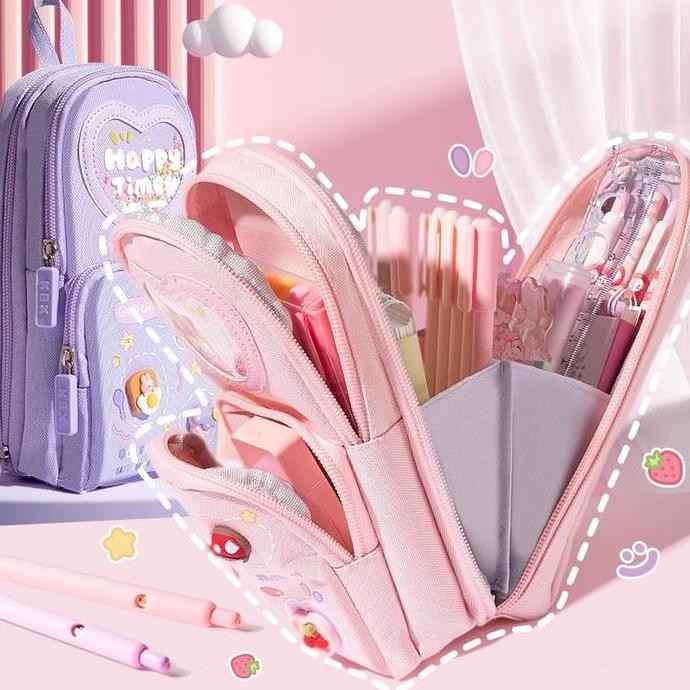 

Dengan stiker gratispencil case hiasan karakter tas lucu korea kapasitas besar kotak pensil aesthetic pencil case large tempat pen pouch lucu stationery organize Anak Kawaii Pensil Perempuan Kantor Siswa Alat Tulis Organizer Perlengkapan Sekolah Kanvas