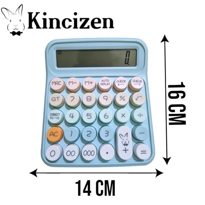 

Kalkulator KC 2034 Layar Besar 14 digit Tombol Bulat Besar Display KINCIZEN Check & Correct calculator Pastel Matematika kantor akuntansi sekolah anak Warna warni Lucu Unik LDS