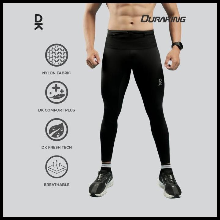 Duraking Celana Legging Panjang Nilon Olahraga Pria - Running ActiveLeggingPants Outfit Sport Origin