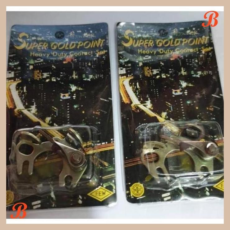 [HLM] PLATINA/ CONTACT POINT SET L300 BENSIN/ MINICAB MERK ORI KTB/ SUPER GOLD (MD607394)