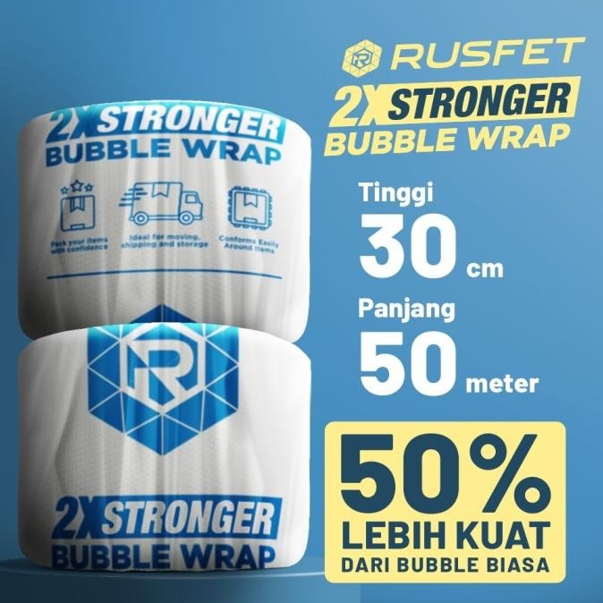 

tersedia bubble bening rusfet tebal 30cm x 50m / buble wrap packing