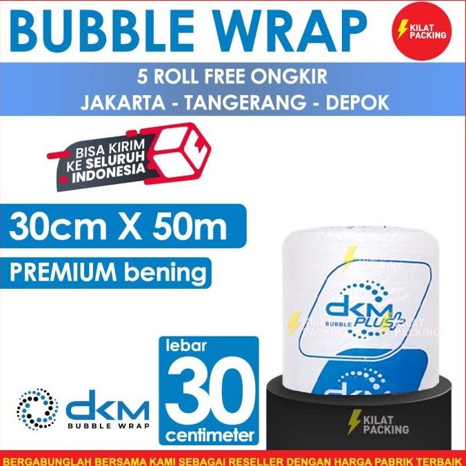 

tersedia plastik bubble wrap 30cm x 50m | bubble wrap dkm+ bening tebal /roll