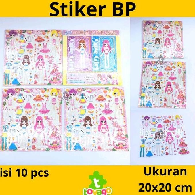 

Stiker BARBIE Karakter/Sticker Tempel Bongkar Pasang Baju Bajuan Isi 10 Pcs Grosir Murah murah
