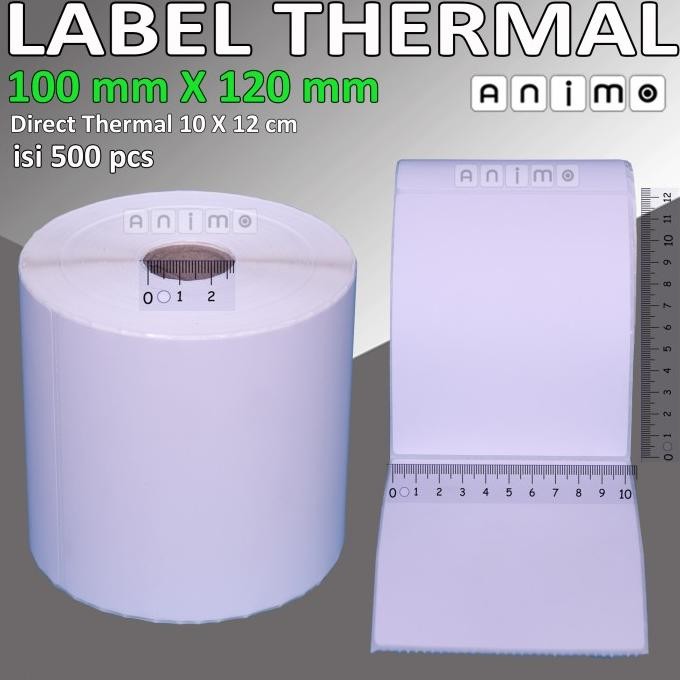 

LABEL BARCODE THERMAL 100 X 120 MM isi 500 Pcs - LABEL Direct THERMAL 100X120 MM - Stiker Thermal 10 X 12 cm isi 500 pcs murah