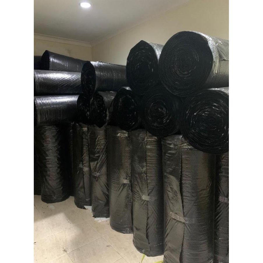

tersedia bubble wrap 125cm x 50m warna hitam per roll
