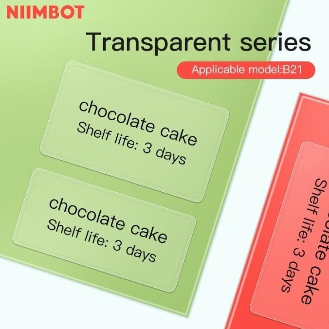 

NIIMBOT B21 B1 B3S B203 STICKER LABEL THERMAL CLEAR TRANSPARAN TAHAN AIR MINYAK murah