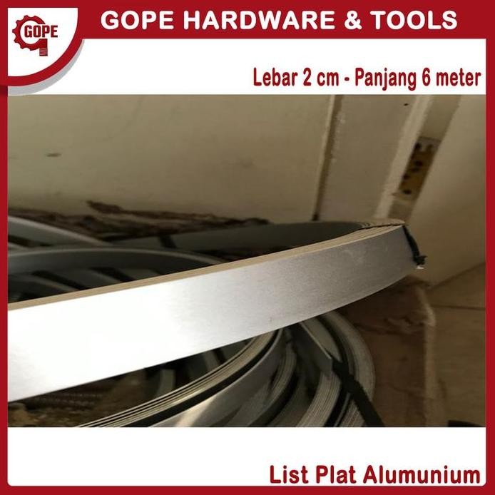 Terlaris Lis Plat Alumunium Lebar 2 Cm / Panjang 6 Meter