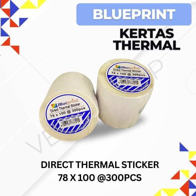 

BLUEPRINT Direct Thermal Sticker Label 78x100mm @300 murah