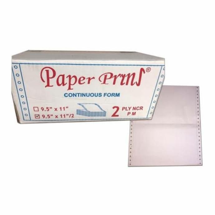 

Continuous Form Paper Print 9.5 x 11" 2 Ply Rangkap K2 Bagi 2 Belah 2 murah