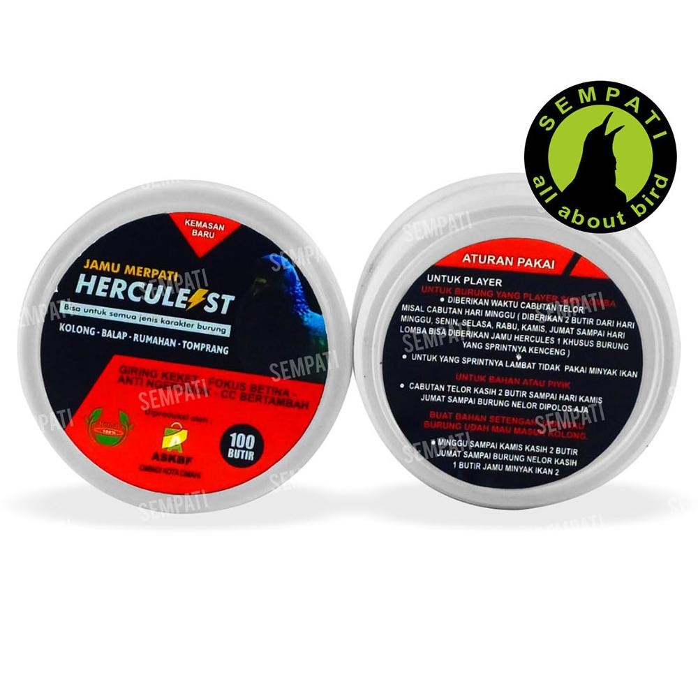 ew-45 et-12 SEMPATI KHUSUS GROSIR Jamu Merpati Hercules Herculest 100 Butir Obat Dopping Vitamin Sup