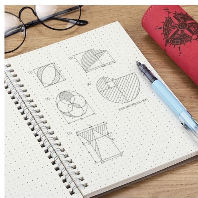 

BUKU A5 B5 WRITING JOURNAL NOTE BOOK WITH SPIRAL BINDER RING DOTTED murah