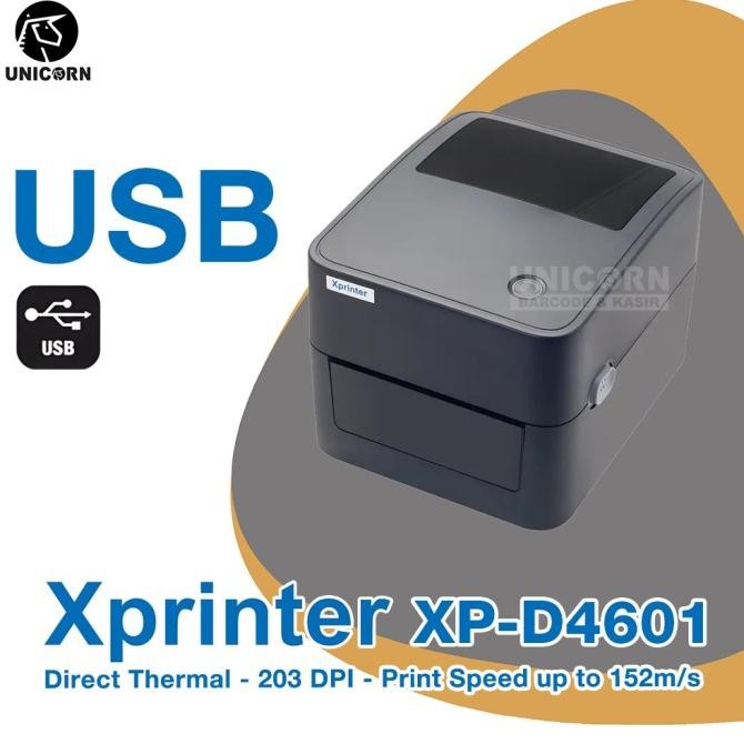 TERBARU - Printer Label Thermal USB Xprinter - XP4601 / XP-D4601 / XP-4601