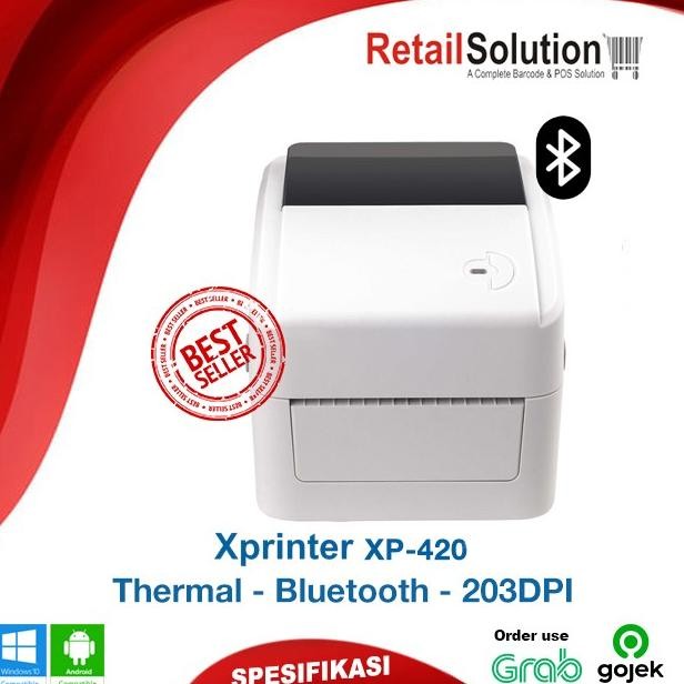 TERBARU - Printer Label Thermal Bluetooth XPRINTER XP420BT / XP-420BT / XP420 BT