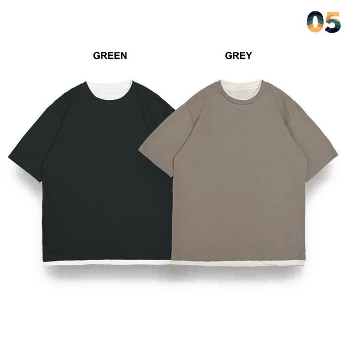 original beams faux layer neck t-shirt