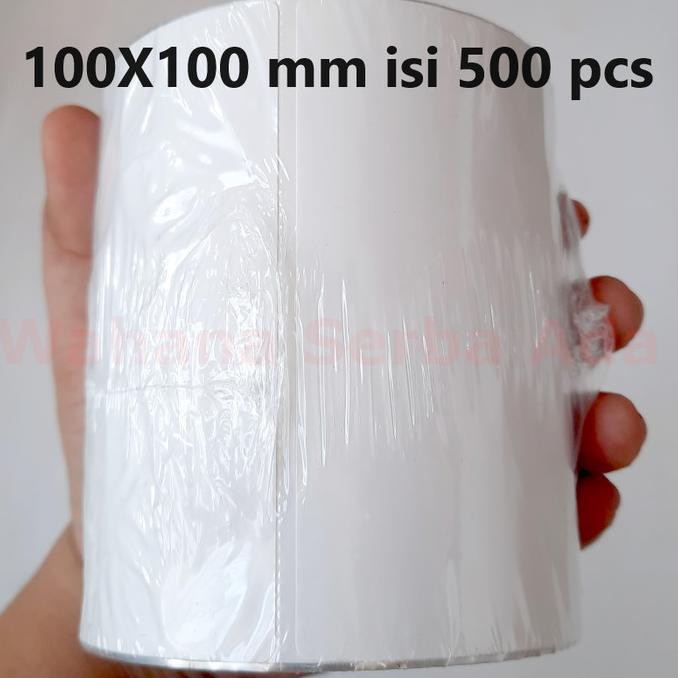 

Sticker Label Resi barcode Thermal 100x100 mm isi 500 pcs murah