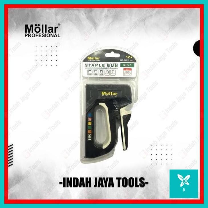 

| INJ | MOLLAR MLR-28014144B Staples Gun Tacker 5 in 1 - Stapler Jok Tembak Hekter Manual Staple