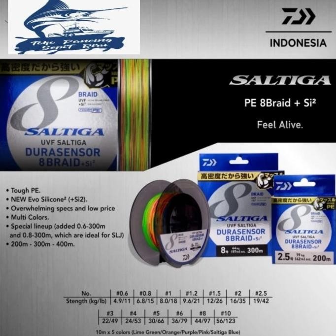 Terlaris Senar Pe Daiwa Uvf Saltiga Durasensor 300M 400M X8