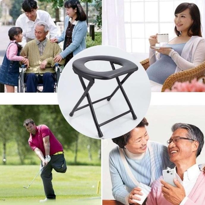 Kursi Toilet Duduk Wc Orang Tua Duduk Portable  Sakit Disabilitas Kuat