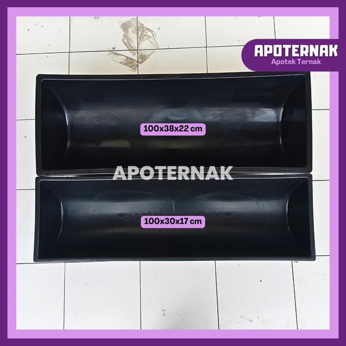 Tempat Pakan Kambing Plastik Hitam 2 Ukuran - Tempat Makan Kambing - Wadah Pakan Kambing - Palung Pa