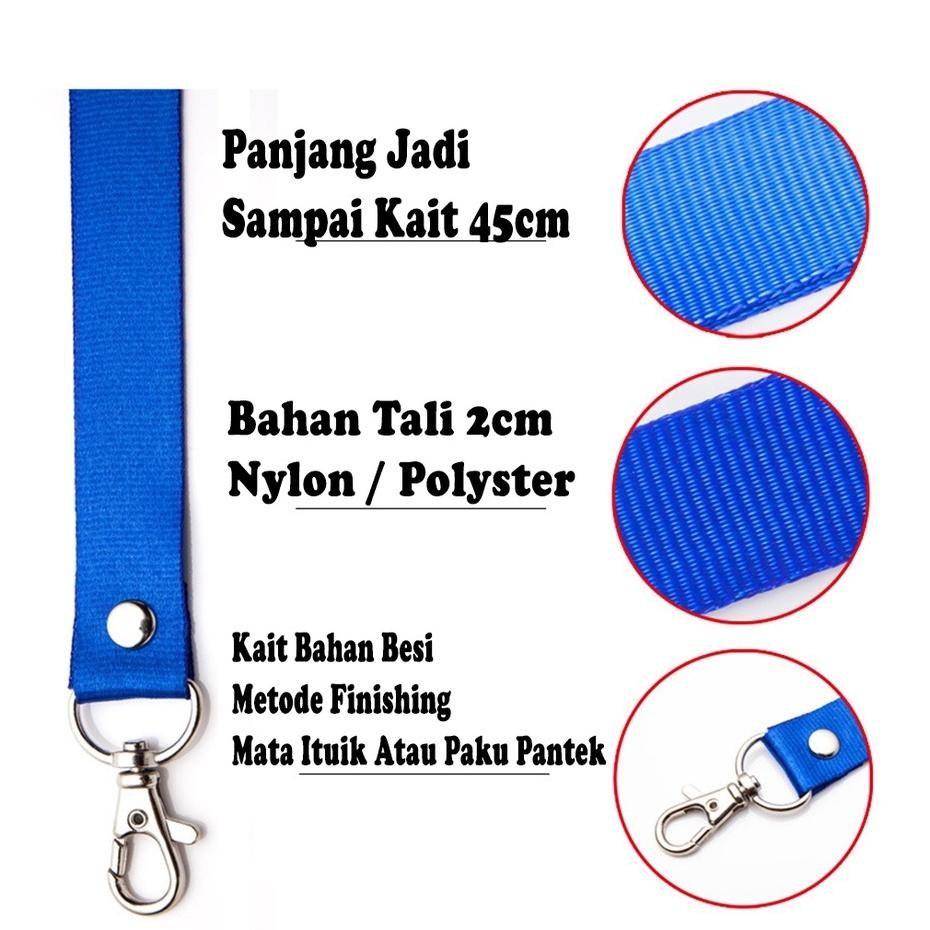 

Un04 Tali Id Card Polos 2 Cm Gantungan Tali Id 2Cm Plus Centolan Berkualitas