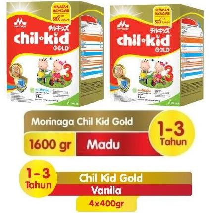 Sale Chilkid 3 Vanila/ Madu 1600Gr/Susu Bayi 1-3 Tahun/Chil Kid Vanila Madu / Morinaga Chilkid Jumbo