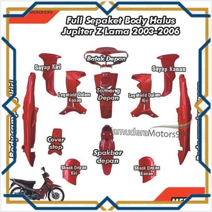 [SMS] FULL 1 SET BODY HALUS JUPITER Z LAMA 2003-2006 MERAH