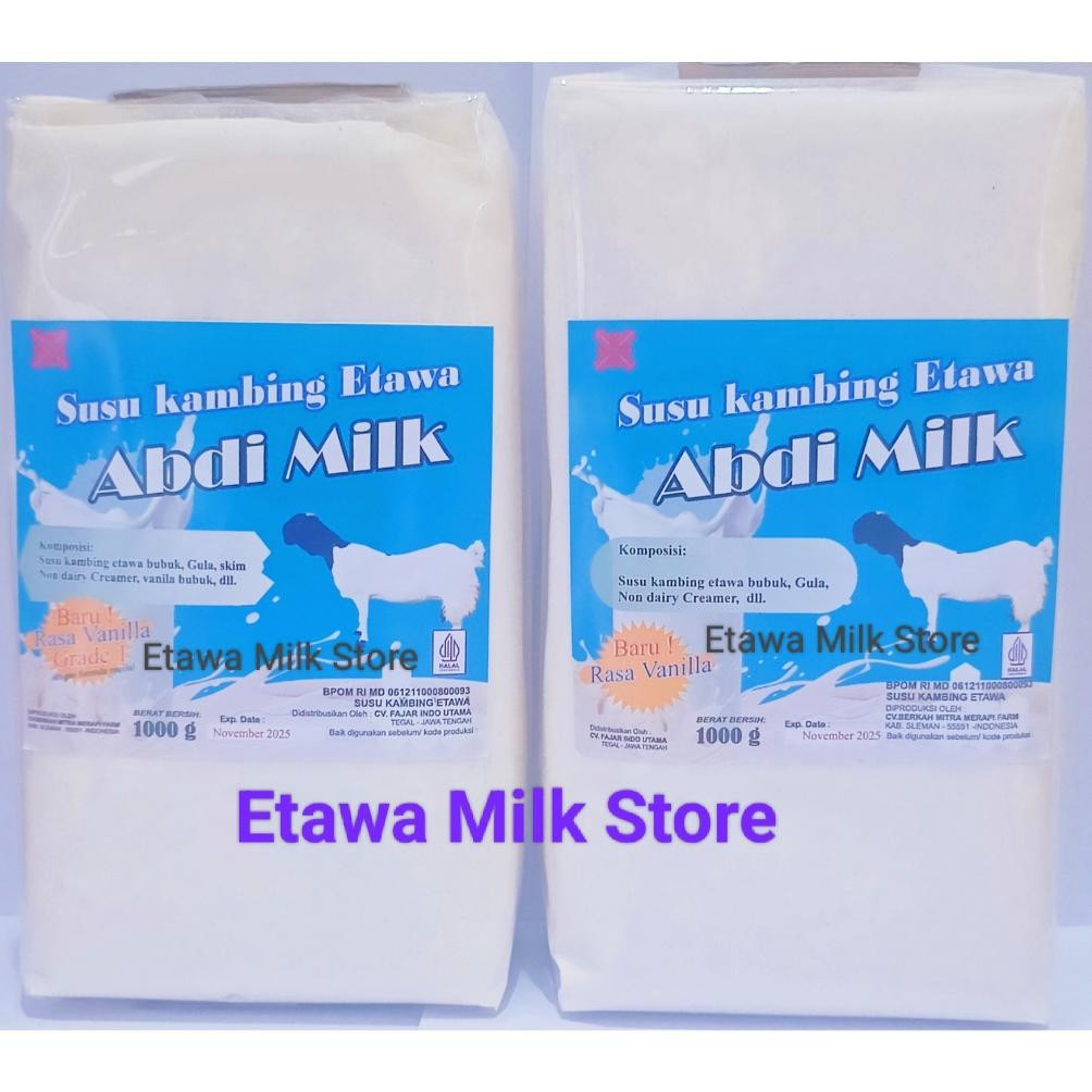 

Susu Kambing Etawa Rasa Vanilla Grade 1 & 2 Isi 1kg