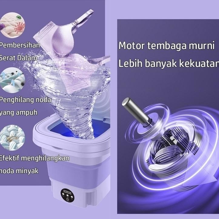 {Rumah Xiaomi} Versi baru dan upgrade dari mesin cuci antibakteri cahaya biru/Mesin Cuci Mini Portab