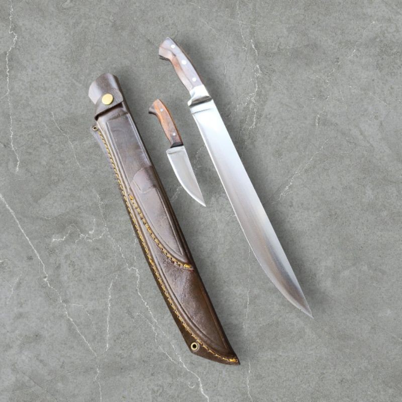 Pisau Sembelih 1 Set Baja HSS Fulltang