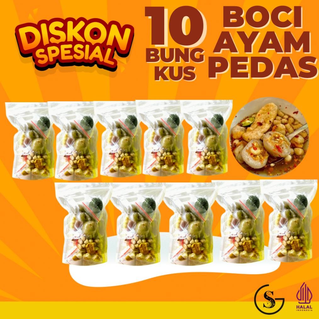 

TERMURAH 10 Bungkus Baso Aci Ayam Suwir Pedas Paket Hemat Usaha Siap kirim