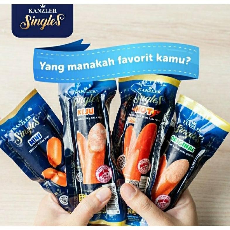 

TERMURAH Sosis Kanzler 65g/Pcs 1Box Isi 12Pcs Keju/Original/Mini/Hot/Gochujang Siap kirim