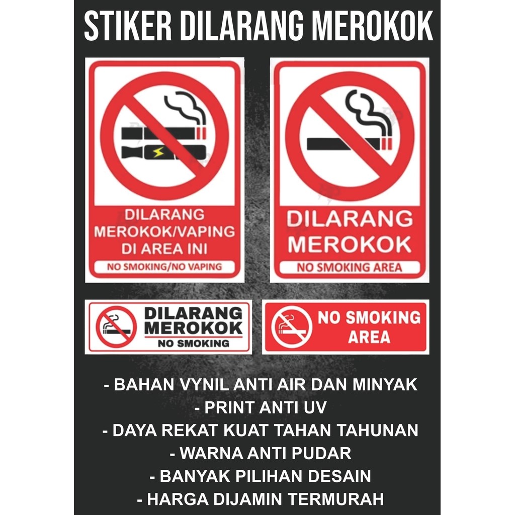 

stiker dilarang merokok/no smoking